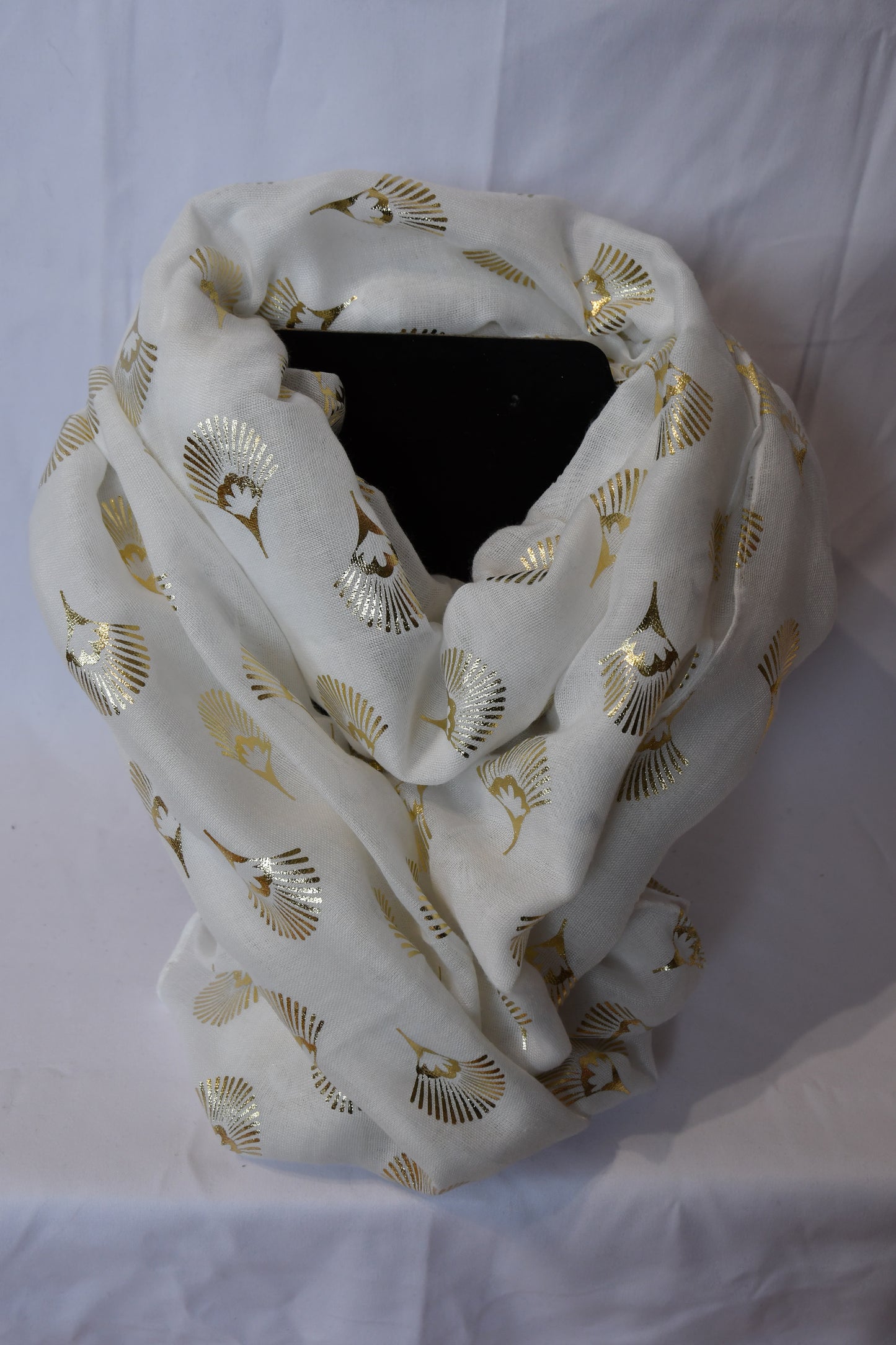 Foulard Fleur Or