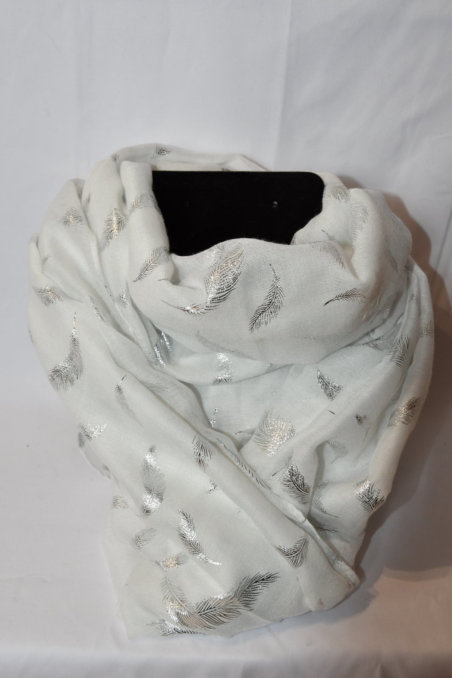 Foulard plume Argent