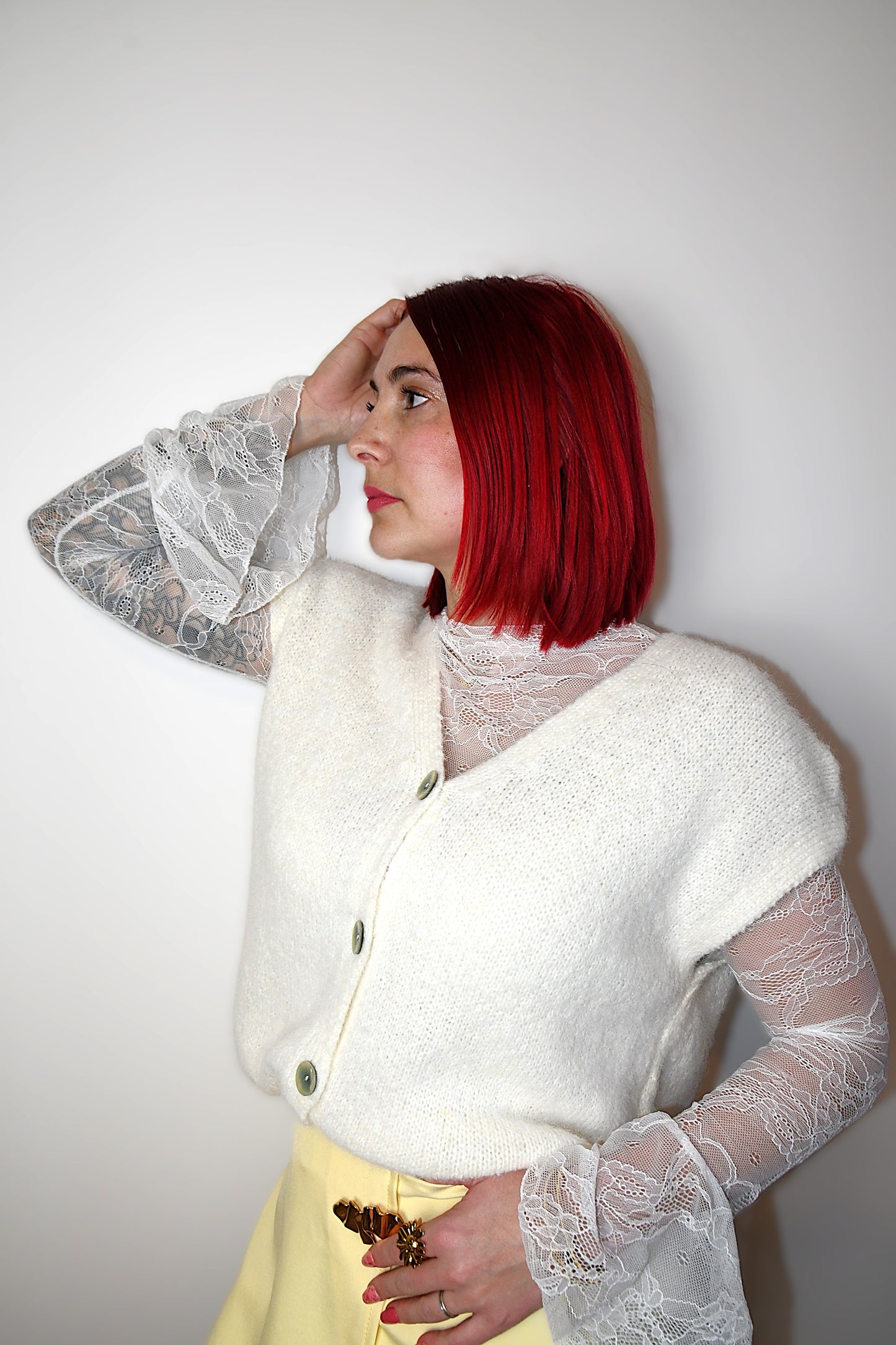 Cardigan Alison Blanc
