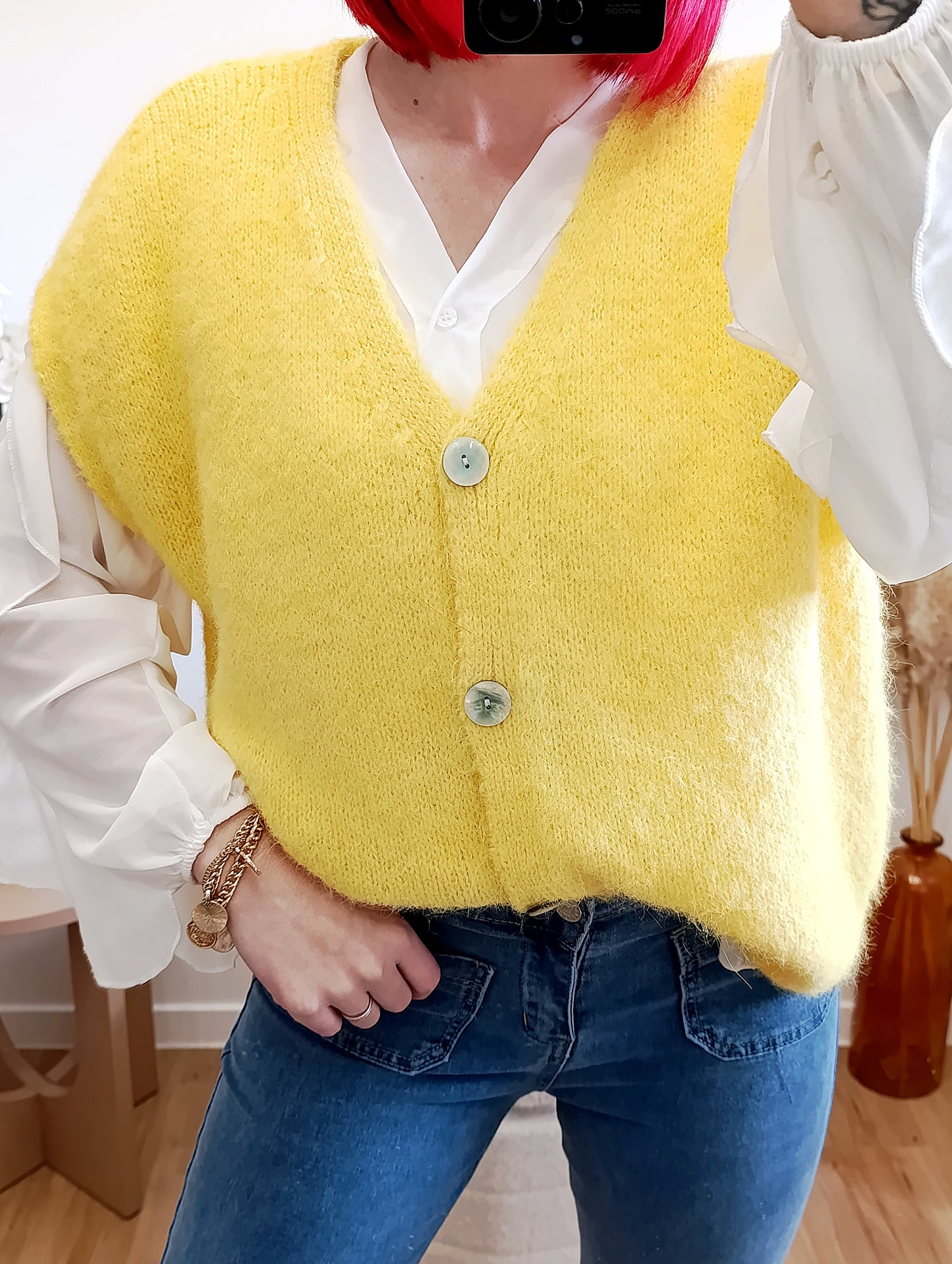 Cardigan Alison Jaune