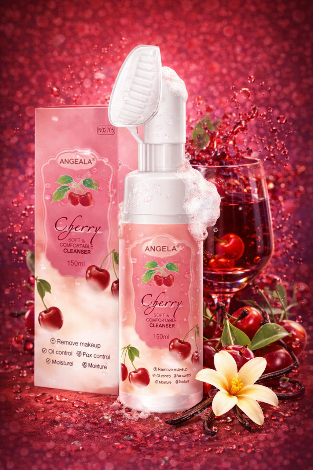 Mousse nettoyante cherry