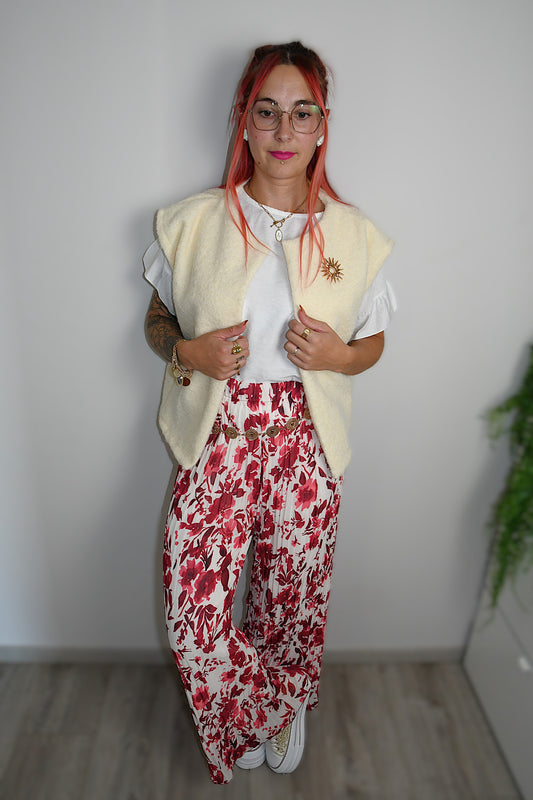 Pantalon Tina bordeau