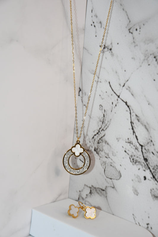 Parure Trèfle blanc