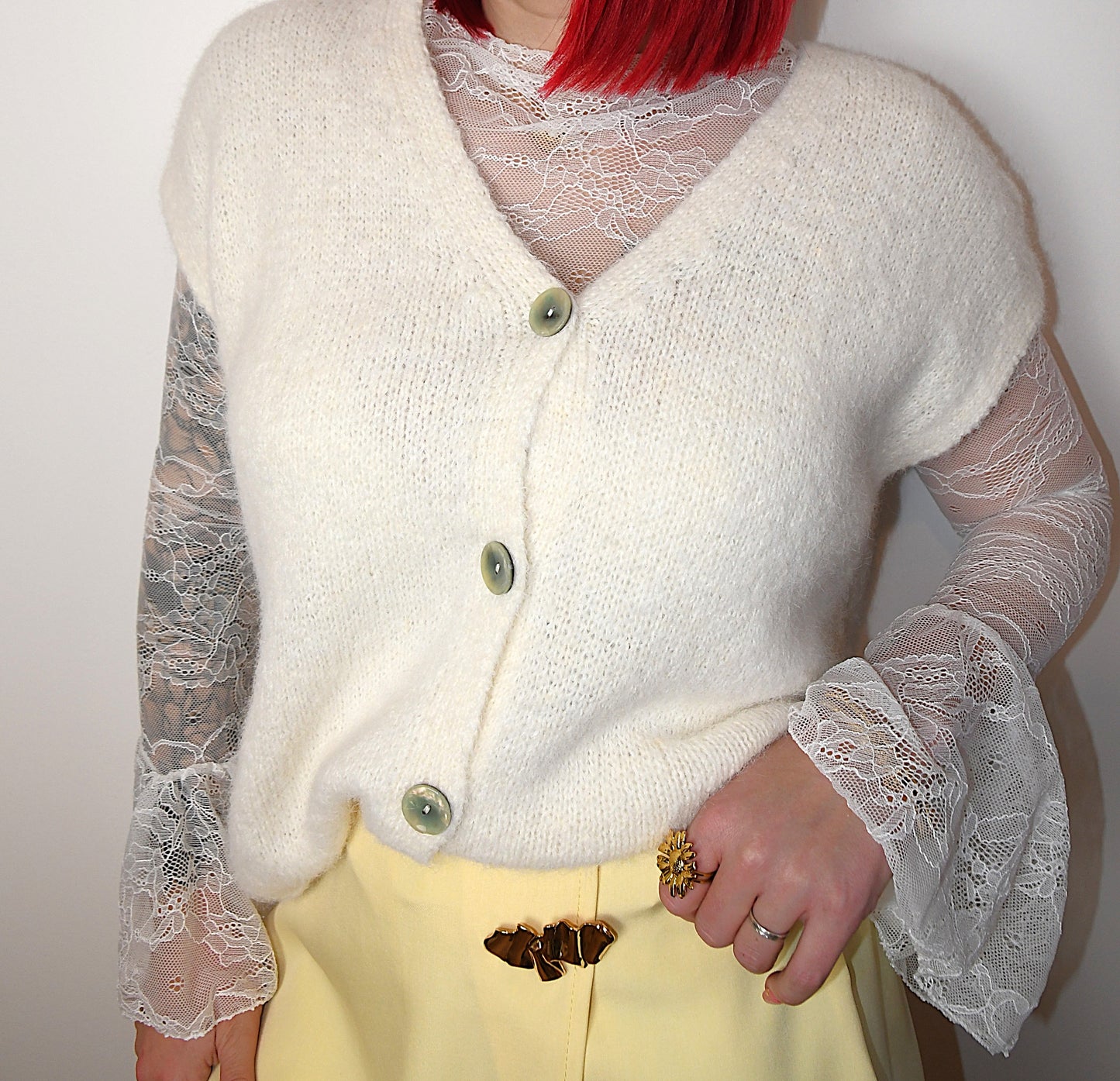 Cardigan Alison Blanc