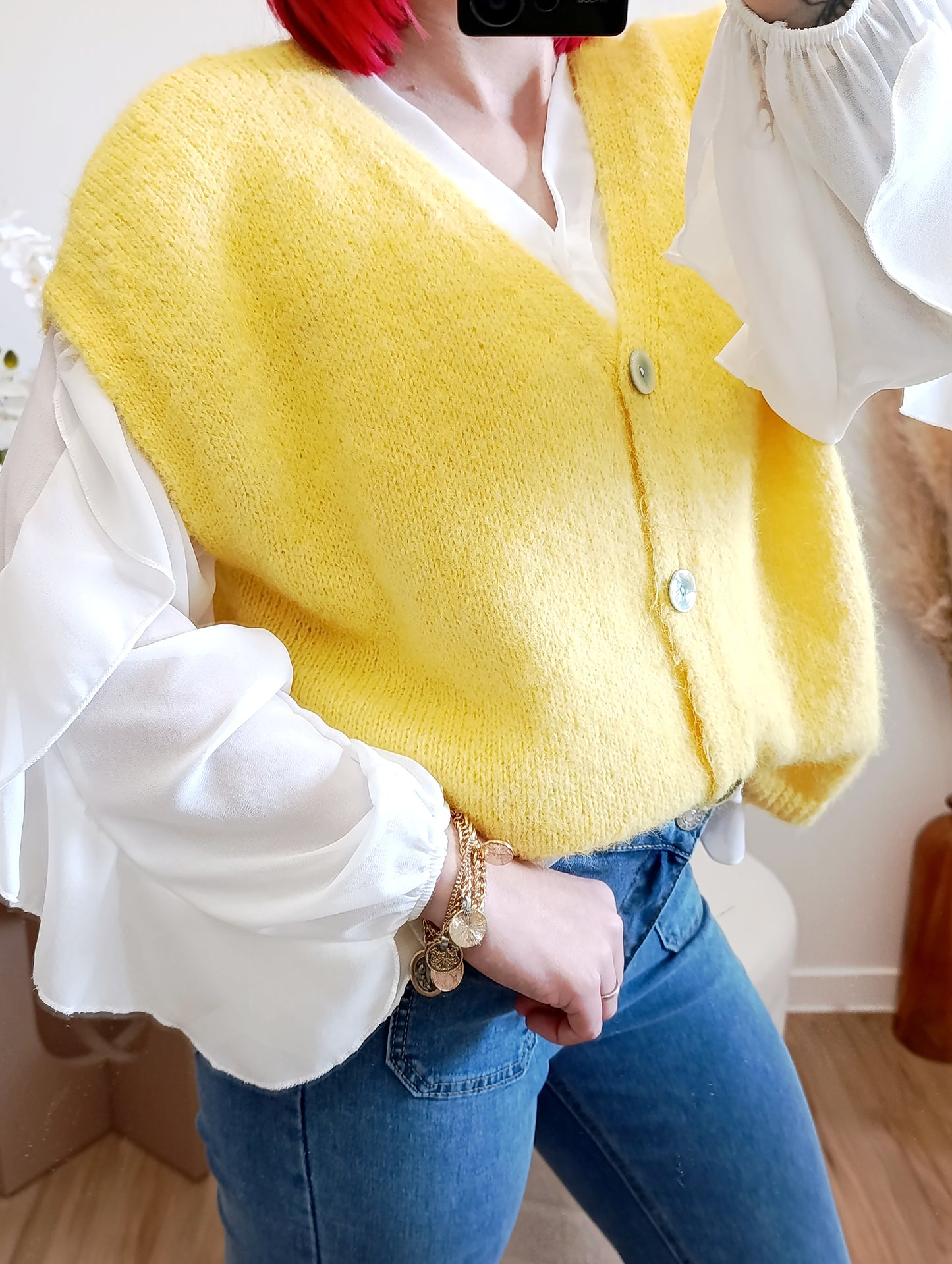 Cardigan Alison Jaune
