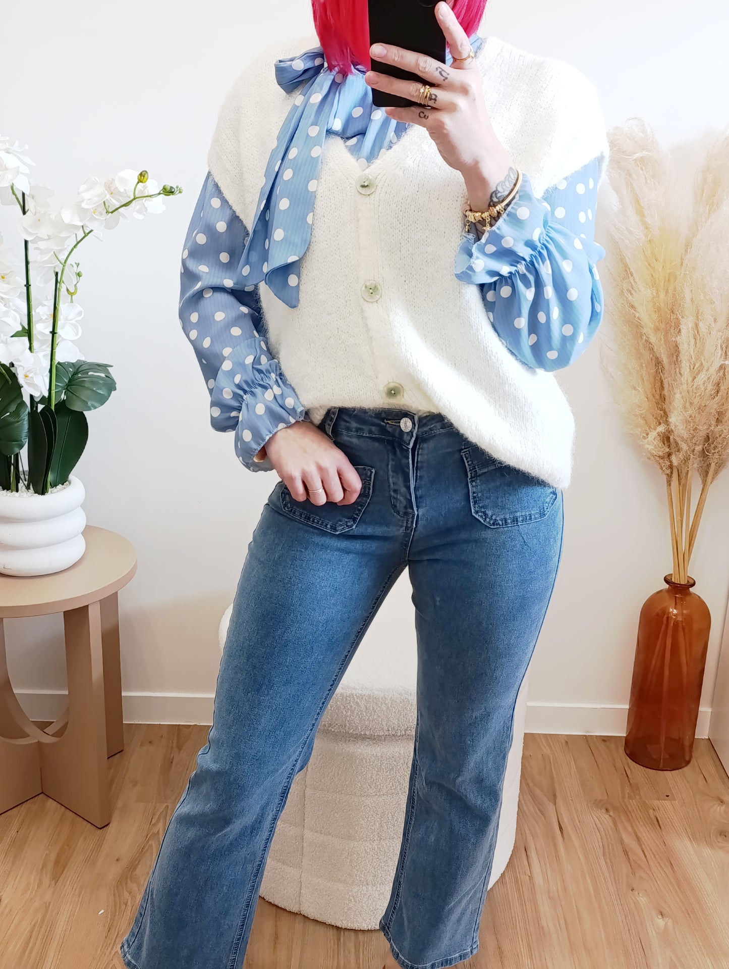 Cardigan Alison Blanc