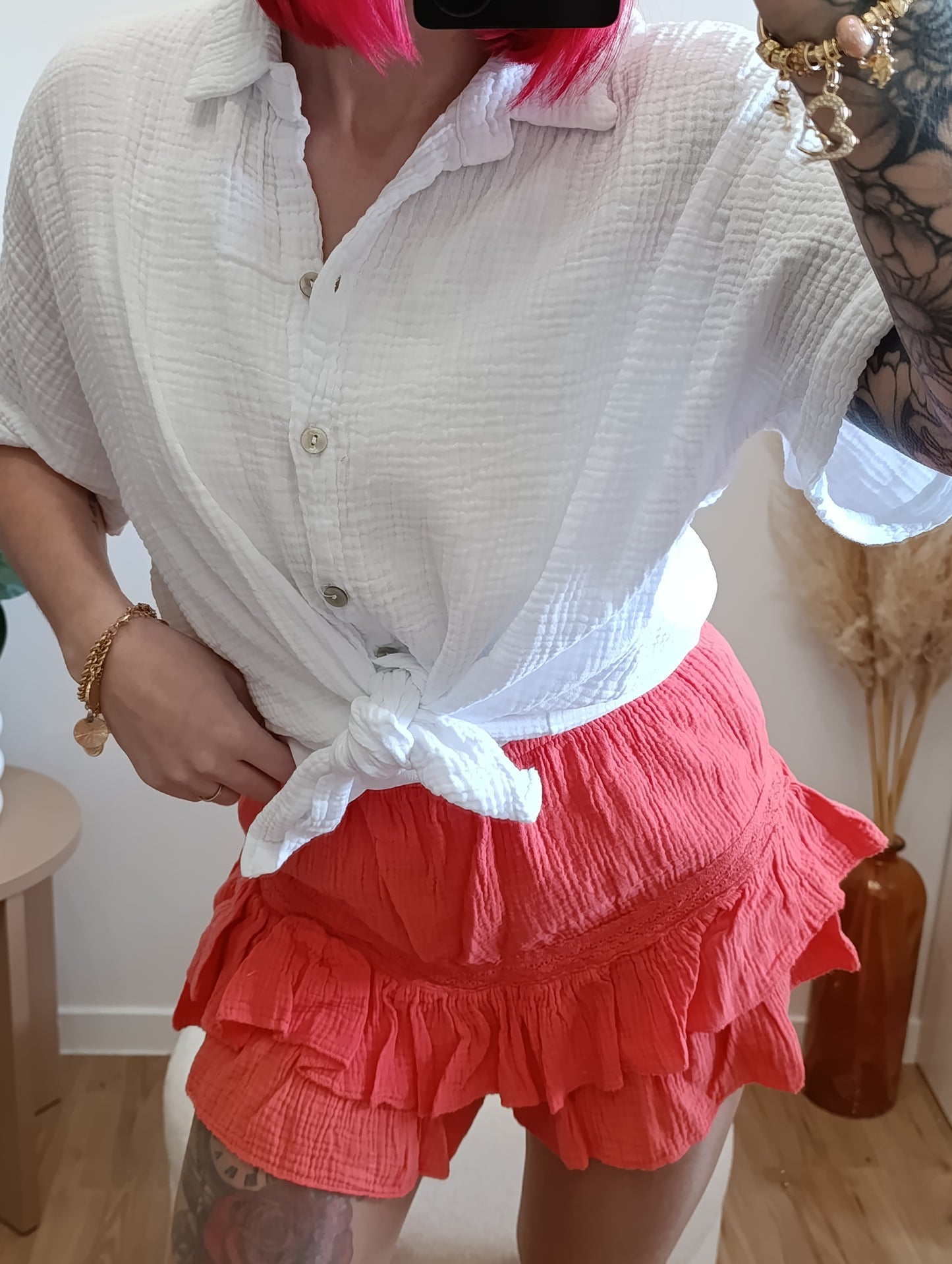 Jupe Short Louna Corail